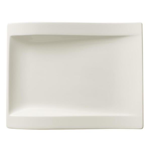 Bild 1 von Villeroy & Boch Frühstücksteller New Wave, Weiß, Keramik, Uni, rechteckig, 20x26 cm, Essen & Trinken, Geschirr, Teller, Kuchenteller