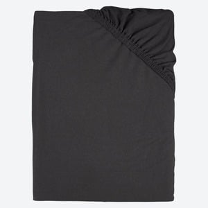 Jersey-Spannbetttuch, CLASSIC, 150x200cm, Black