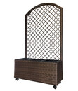 Bild 1 von Dehner Polyrattan-Kasten mit Spalier und Rollen, ca. B81/H144/T33 cm, braun