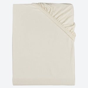 Jersey-Spannbetttuch, CLASSIC, 150x200cm, Creme