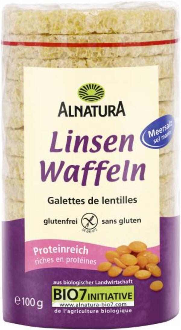 Bild 1 von Alnatura Linsenwaffeln mit Meersalz