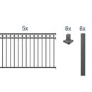 Bild 1 von Metallzaun Grund-Set Circle Anthrazit z. Aufschrauben 100 cm x 1000 cm