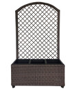 Bild 2 von Dehner Polyrattan-Kasten mit Spalier und Rollen, ca. B81/H144/T33 cm, braun