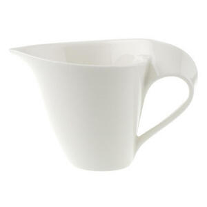 Villeroy & Boch Milchkännchen New Wave, Weiß, Keramik, Uni, 200 ml, Ausgießer, Kaffee & Tee, Kannen, Milchkännchen