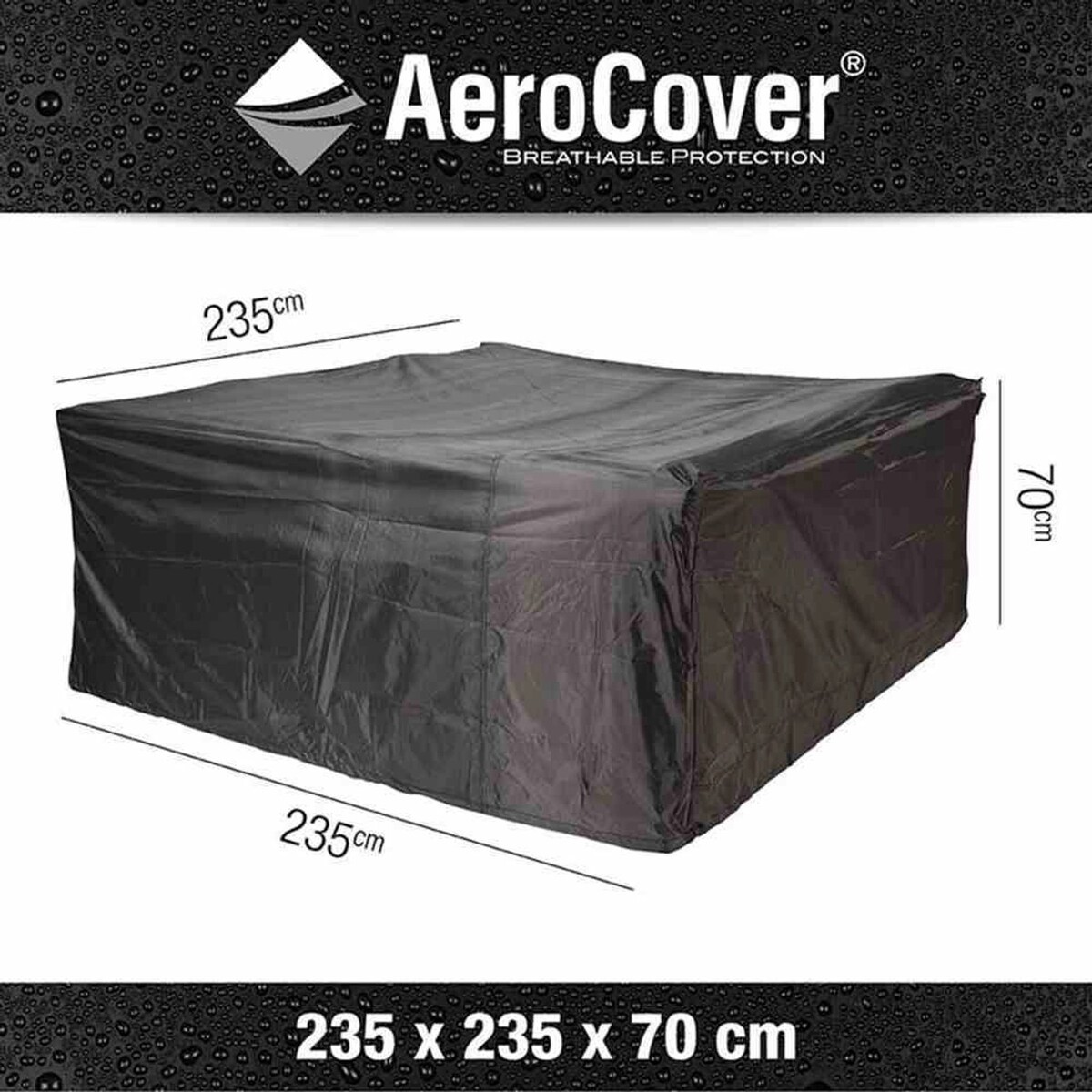 Bild 2 von Aerocover Schutzhülle für Lounge-Sets 70 cm x 235 cm x 235 cm Anthrazit