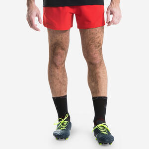 Rugbyshorts R500 Herren rot Rot|violett