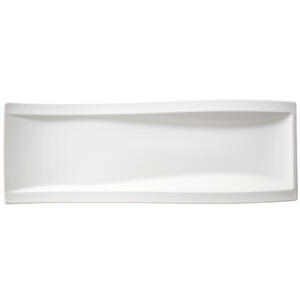 Villeroy & Boch Servierplatte New Wave, Weiß, Keramik, Uni, rechteckig, 15x42 cm, Tischkultur & Servieren, Servierplatten