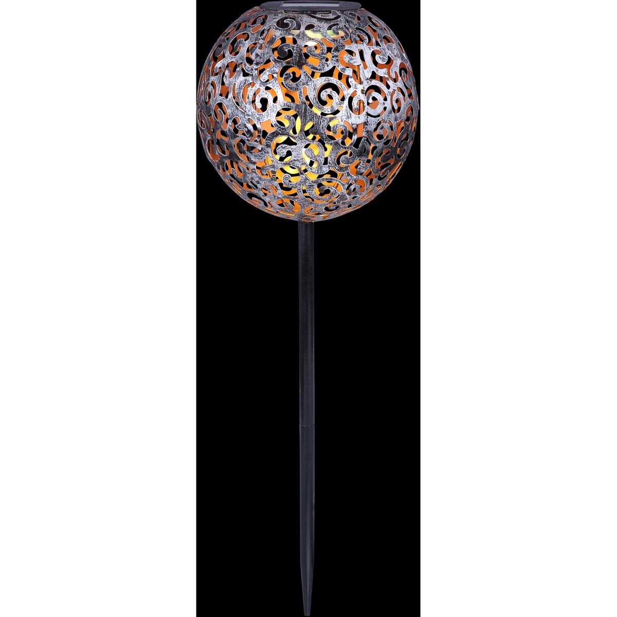 Bild 3 von Globo LED-Solaraußenleuchte Kugel Dekogeflecht Silber 54 cm x 18,5 cm x 18,5 cm
