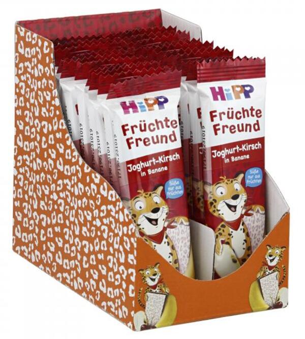 Bild 1 von Hipp Früchte Freund Leopard Joghurt-Kirsch in Banane  - verkürzte Haltbarkeit