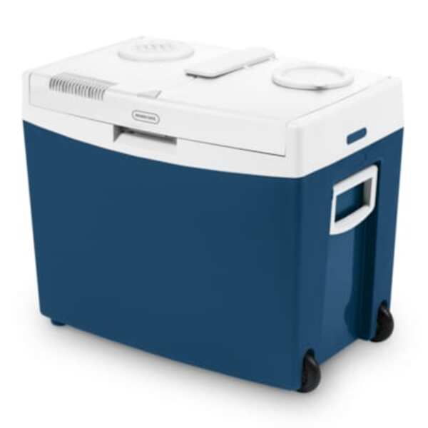 Bild 1 von Mobicool MT35W thermoelektrische Kühlbox 34L 12V / 240V blau mit Rollen