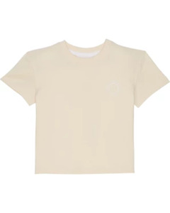 Sommerliches T-Shirt, Ergee, Schulterknöpfe, offwhite