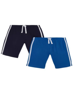 Lässige Shorts, 2er-Pack, dunkelblau/blau