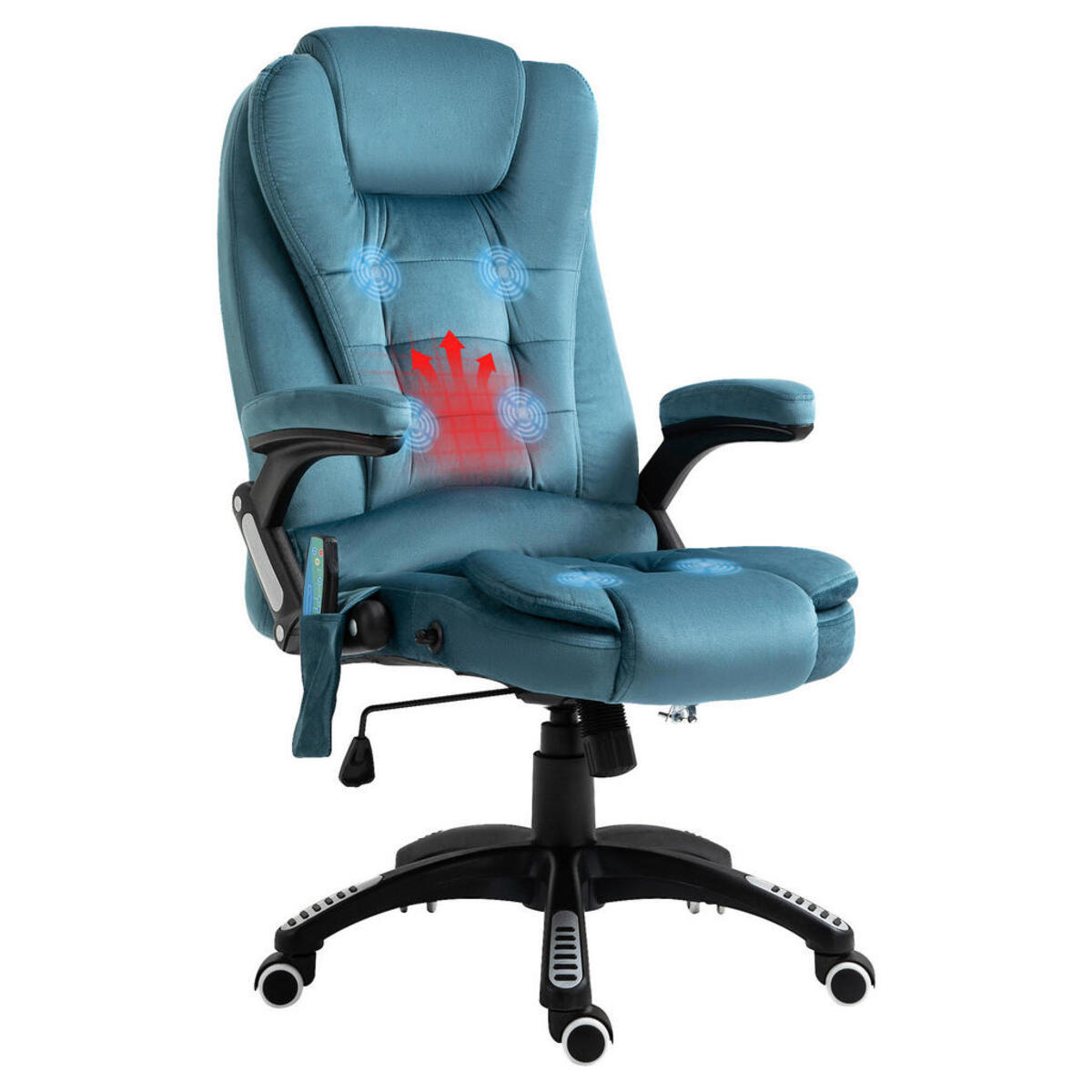 Bild 1 von Vinsetto Massagestuhl blau Polyester Polypropylen Edelstahl B/H/L: ca. 72x68x120 cm