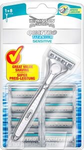 WILKINSON SWORD Quattro Titanium Sensitive, Packg.