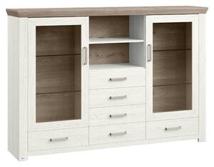 Set one by Musterring Highboard SET ONE YORK, Holznachbildung