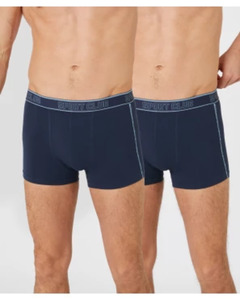 Retro Boxershorts mit Schriftzügen, 2er-Pack, X-Mail, blau