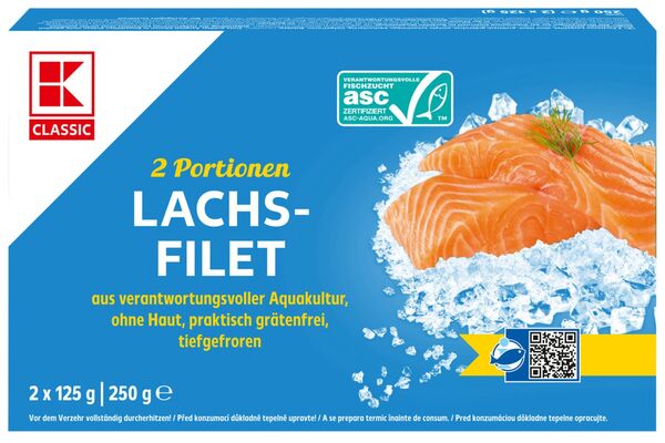 Bild 1 von K-CLASSIC Lachsfilets, 2 St. = 250-g-Packg.