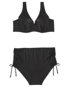 Bikini mit High-Waist-Slip, Janina curved, 2-tlg. Set, schwarz