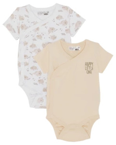 Newborn Bodys Wale, 2er-Pack, Ergee, offwhite