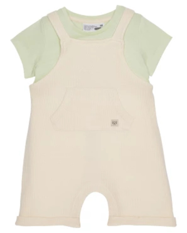 Bild 1 von Newborn T-Shirt + Latzhose, Ergee, 2-tlg. Set, offwhite