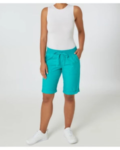 Shorts in Bermudalänge, Janina, Seitentaschen, smaragdgrün