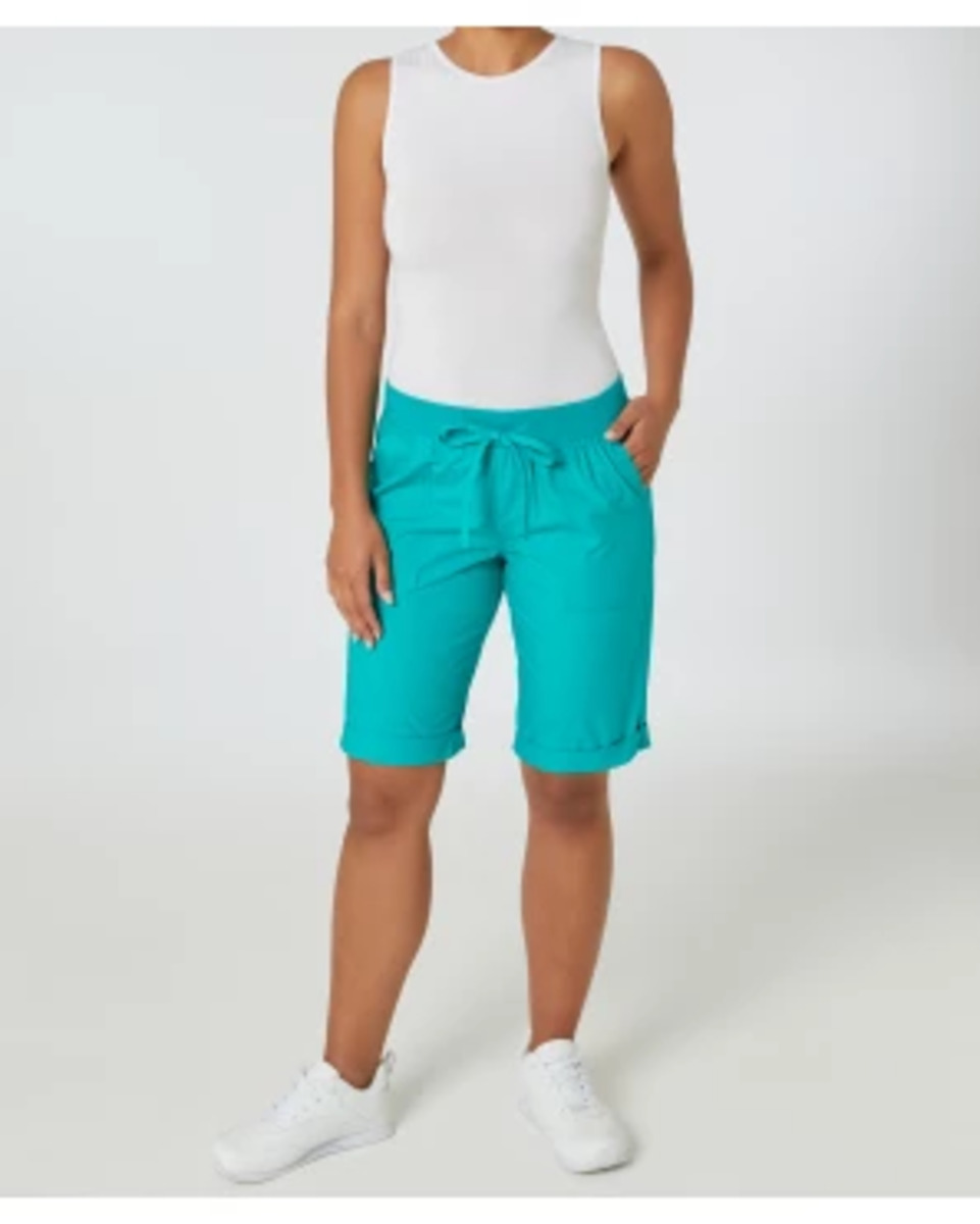 Bild 1 von Shorts in Bermudalänge, Janina, Seitentaschen, smaragdgrün