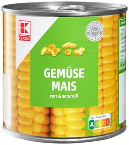 K-CLASSIC Gemüsemais, 340-g-Dose