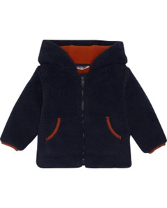 Dunkelblaue Teddyjacke, Ergee, Kapuze, dunkelblau