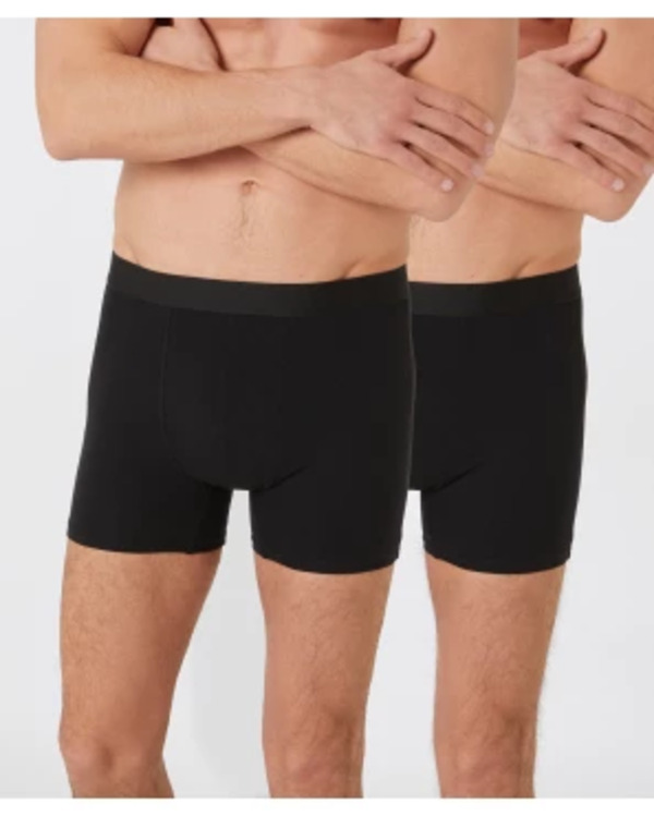 Bild 1 von Schwarze Retro Boxershorts, 2er-Pack, X-Mail, schwarz