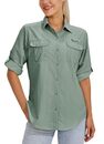 Bild 1 von WILLIT Damen UPF 50+ Shirt Sonnenschutz Hemden Langarm Wanderbluse Safari Angelhemden SPF UV Schnelltrockner Wanderhemd Outdoor Cooling Hemden