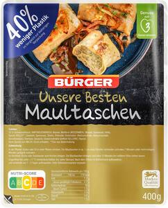 BÜRGER Maultaschen Unsere Besten, 4 St. = 360 - 400-g-Packg.