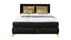 Boxspringbett 180 x 200 cm schwarz Samtlook - LIN