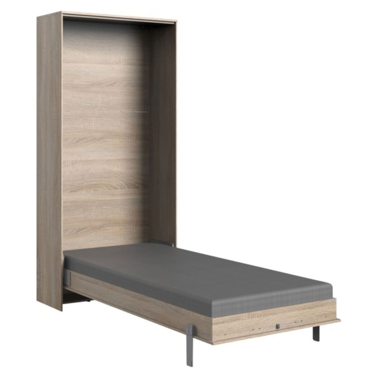 Bild 1 von Wandklappbett Juist vertikal Eiche Sägerau NB 102x213x43 cm