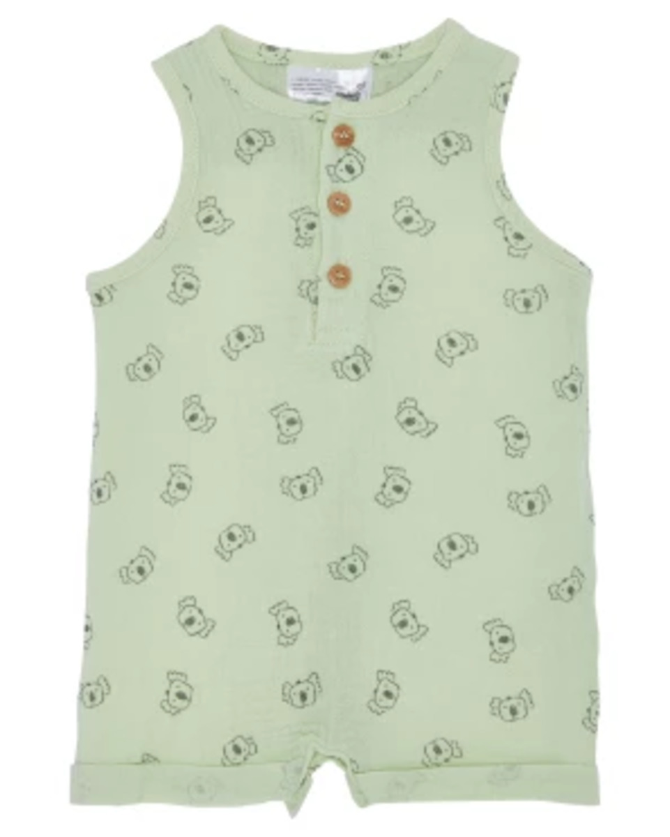 Bild 1 von Newborn Musselin-Strampler, Ergee, Innenbeinknöpfe, hellgrün