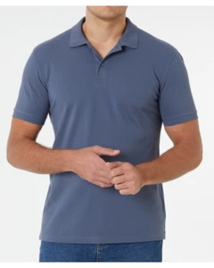 Blaues Poloshirt, X-Mail, Knopfleiste, blau