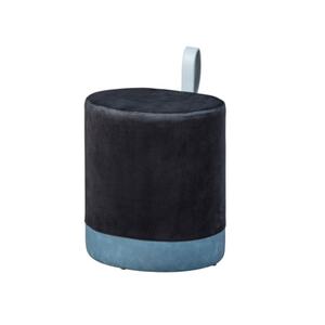 Hocker Milian schwarz/blau 38 x 43 x 32,5 cm