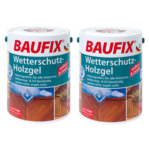 Wetterschutz-Holzgel Teak 2er-Set