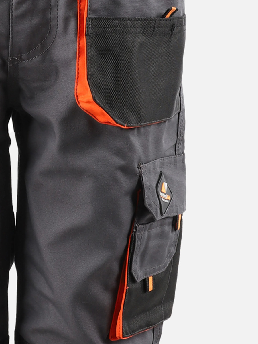 Bild 3 von Kinder Arbeitshose mit Latz
                 
                                                        Grau