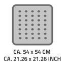 Bild 3 von Duscheinlage Neptun ca. 54x54 cm, grau, 100% TPE