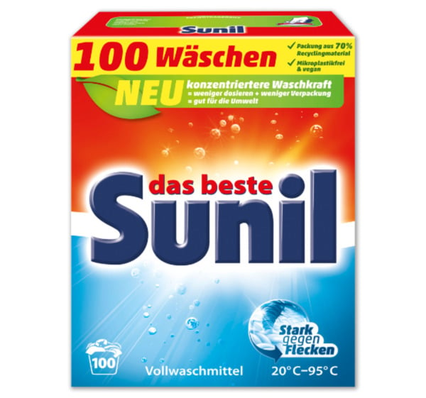 Bild 1 von SUNIL Voll- oder Colorwaschmittel*