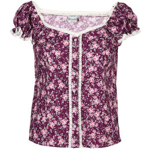 Damen Trachtenbluse im floralen Print
                 
                                                        Lila