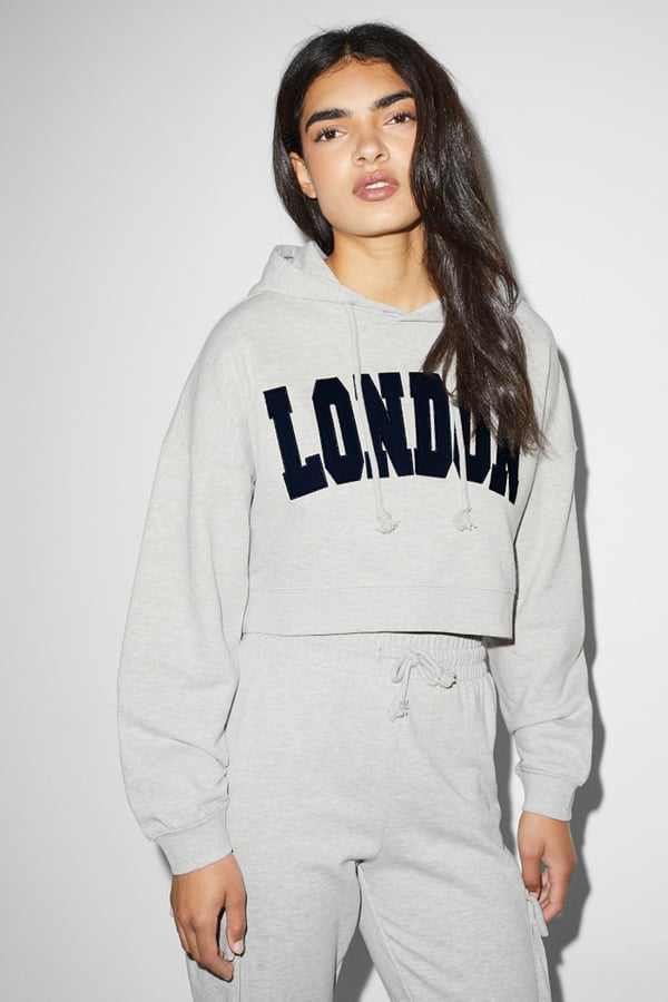 Bild 1 von C&A CLOCKHOUSE-Crop Hoodie, Grau, Größe: XS