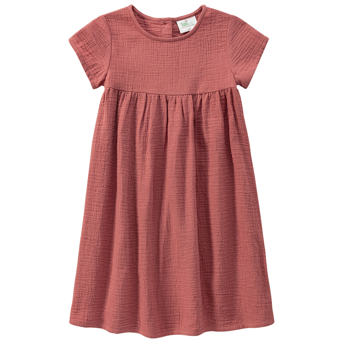 Bild 1 von Mädchen Kleid aus Musselin ROSTROT