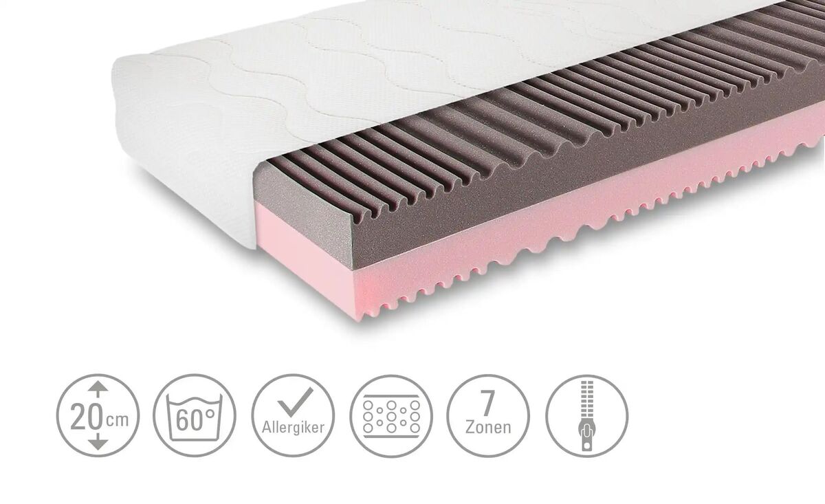 Bild 1 von Kaltschaummatratze  Duo Plus KS weiß Maße (cm): B: 140 H: 20 Matratzen & Zubehör