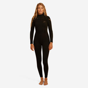 Neoprenanzug Surfen Damen Neopren 4/3&nbsp;mm - 900 schwarz