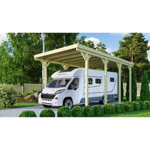 Karibu Caravan-Carport 394 x 712 cm Kiefer KDI PVC-Dach