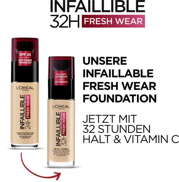 Bild 2 von L’Oréal Paris Infaillible 32H Fresh Wear Make-up 145 Rose Beige, 30 ml