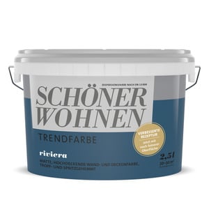 Schöner Wohnen Farbe Trendfarbe 'Riviera' blau matt 2,5 l