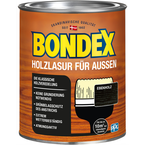 Bild 1 von Bondex Holzlasur ebenholzfarben 750 ml