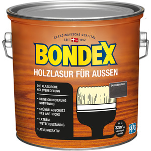 Bondex Holzlasur dunkelgrau 2,5 l